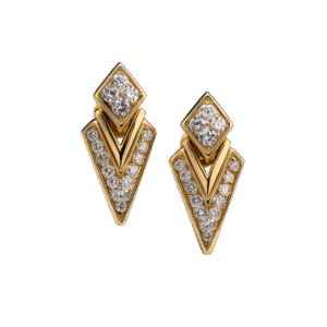 Goldplated Crystal Flower Leverback Earrings