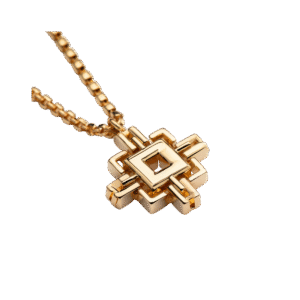 Italian Fremada Chain Yellow Stone Pendant