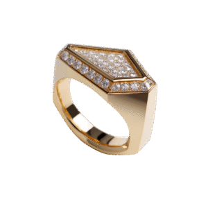 Fine Indian Sterling Emerald-cut Ring